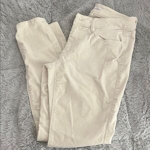 LOFT Women’s Curvy Skinny Cream Jeans